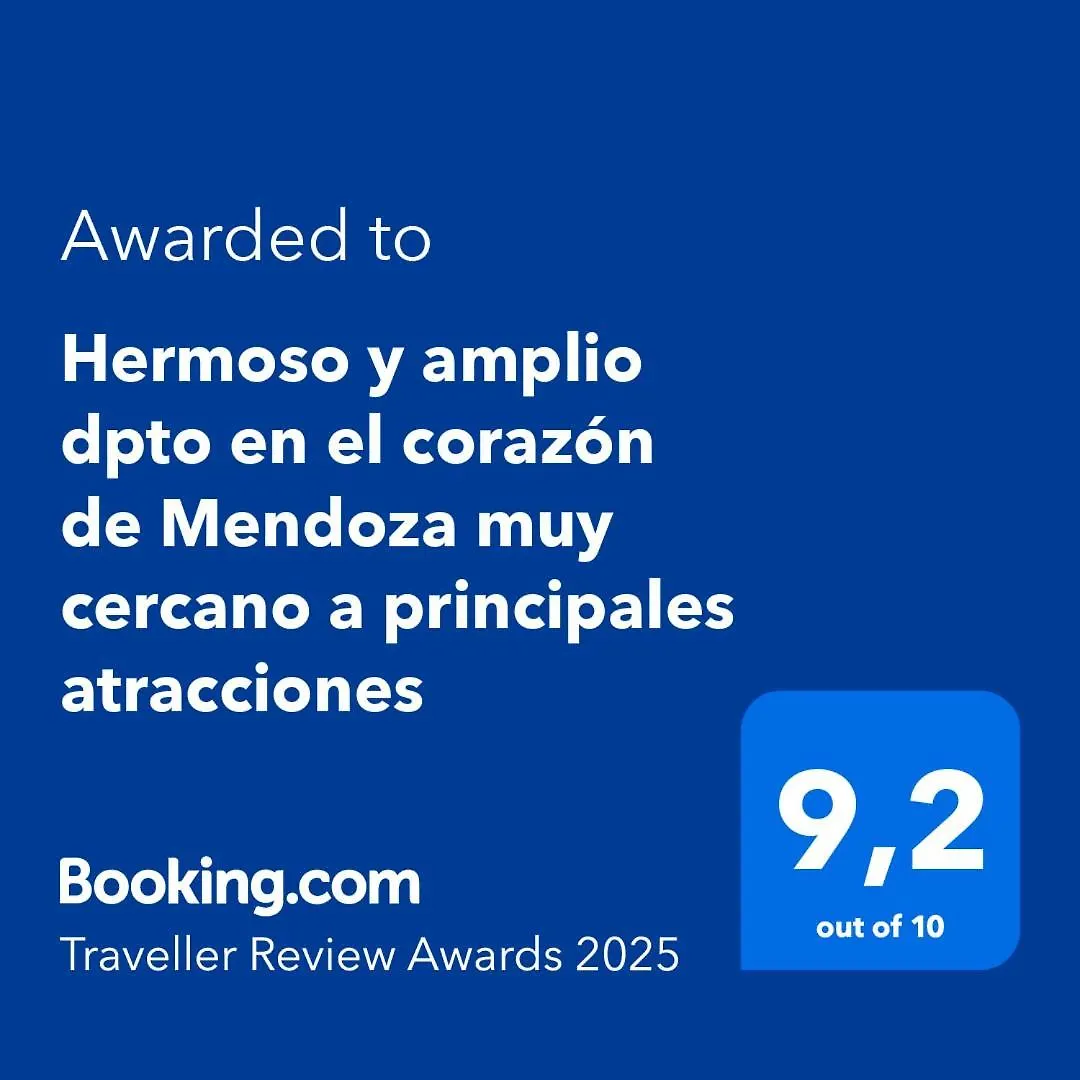 Apartamento Hermoso y amplio dpto en el corazón de Mendoza muy cercano a principales atracciones , todos los medios de transporte y ciclovia
